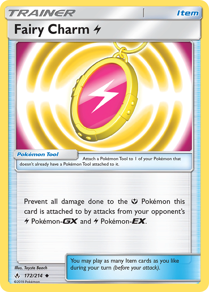 Fairy Charm Lightning – Unbroken Bonds 172/214 Pokémon card