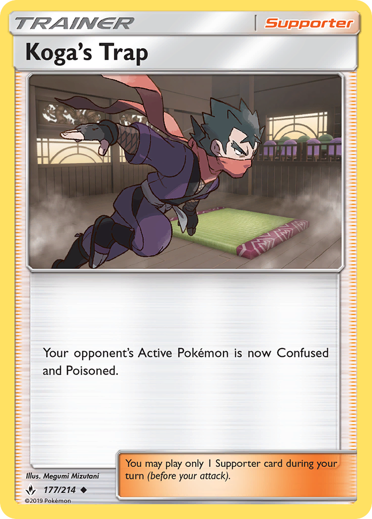 Koga's Trap – Unbroken Bonds 177/214 Pokémon card
