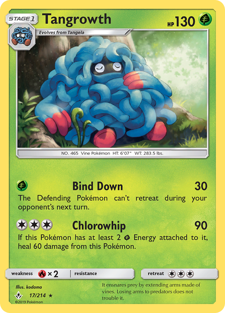 Tangrowth – Unbroken Bonds 17/214 Pokémon card