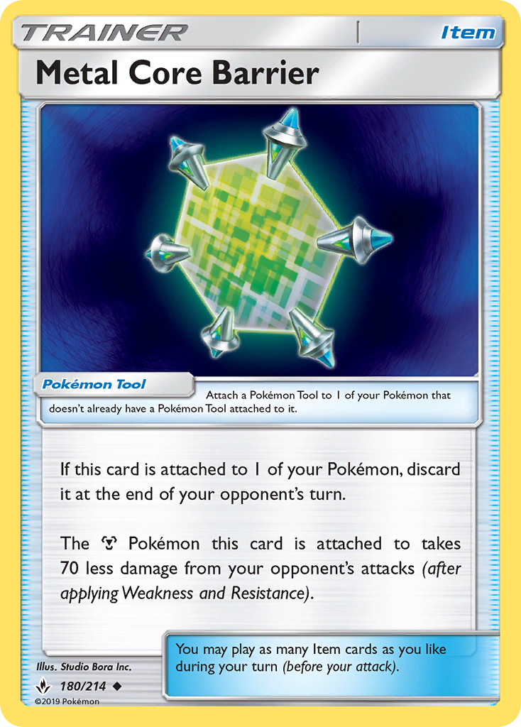 Metal Core Barrier – Unbroken Bonds 180/214 Pokémon card