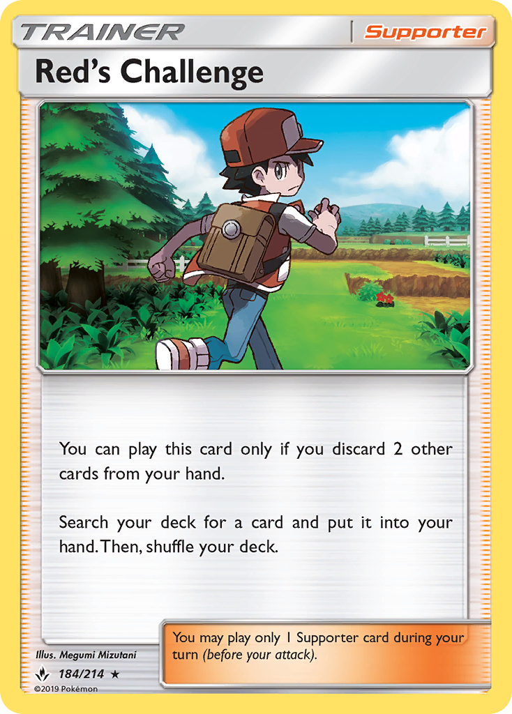 Red's Challenge – Unbroken Bonds 184/214 Pokémon card