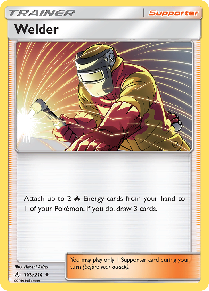 Welder – Unbroken Bonds 189/214 Pokémon card