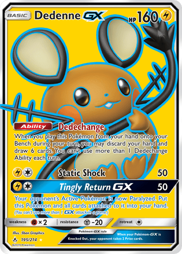 Dedenne-GX - Unbroken Bonds 195