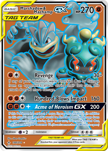 Marshadow & Machamp-GX - Unbroken Bonds 198