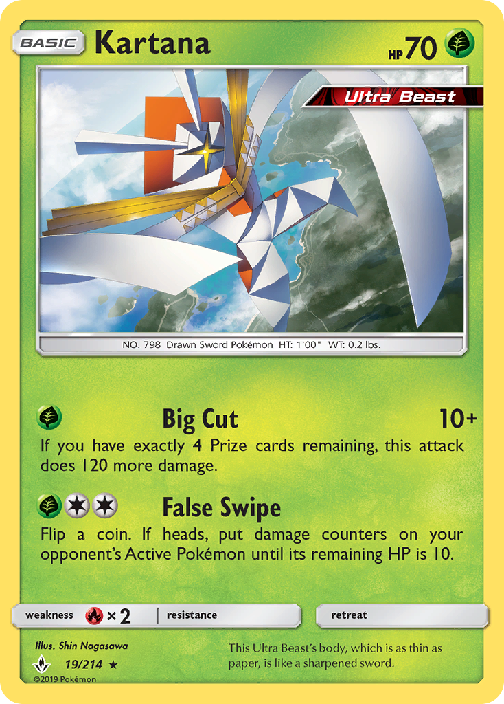 Kartana – Unbroken Bonds 19/214 Pokémon card