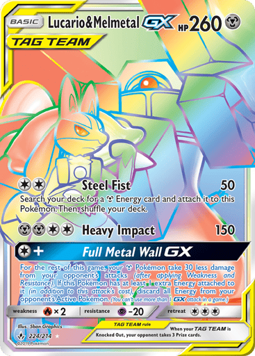Lucario & Melmetal-GX - Unbroken Bonds 224
