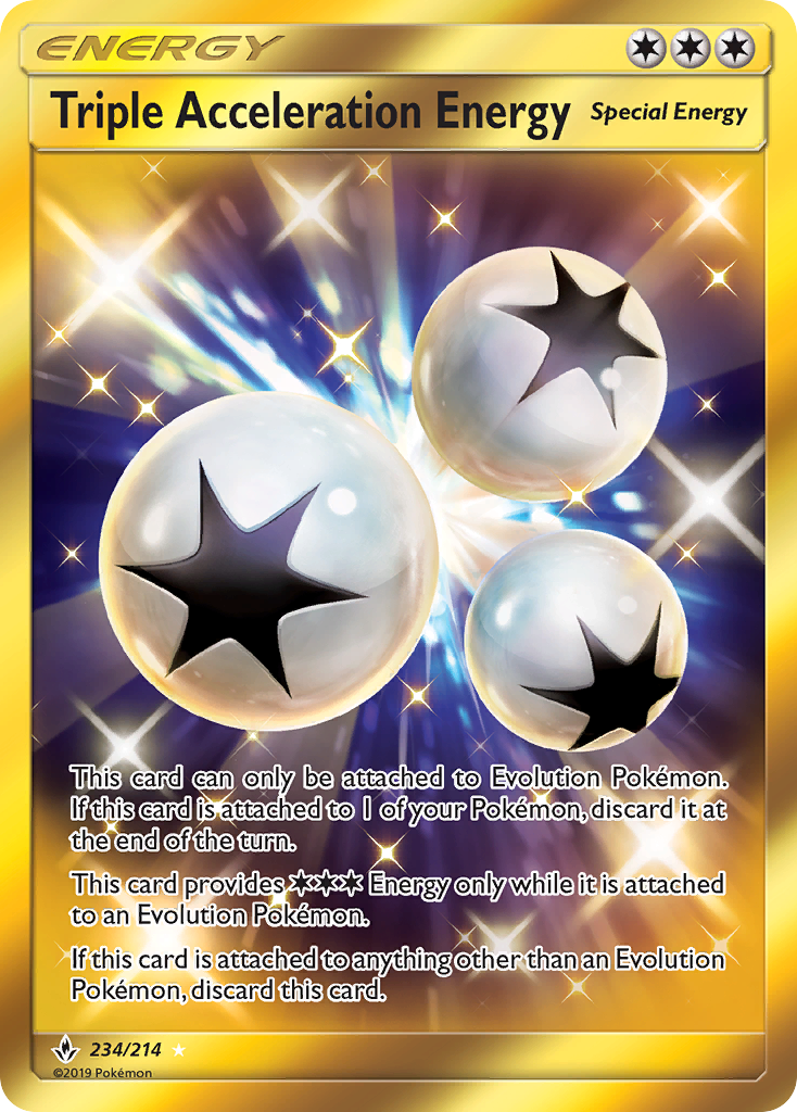 Triple Acceleration Energy – Unbroken Bonds 234/214 Pokémon card