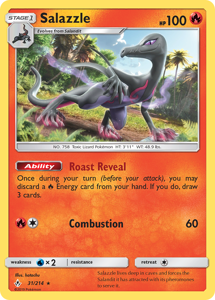 Salazzle – Unbroken Bonds 31/214 Pokémon card