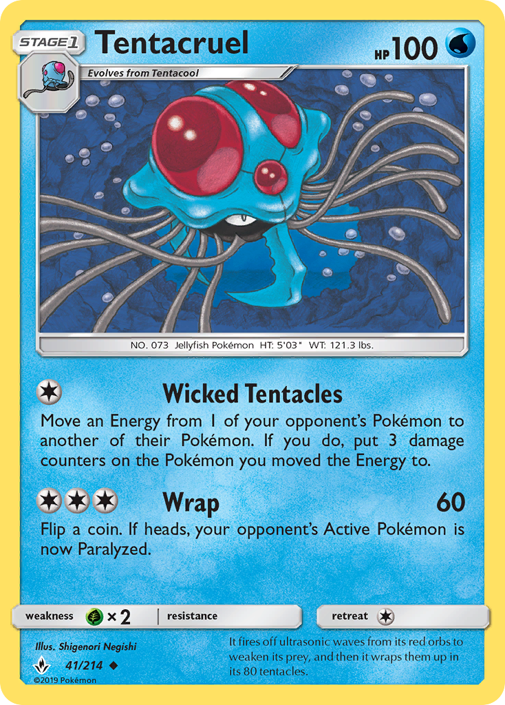 Tentacruel – Unbroken Bonds 41/214 Pokémon card