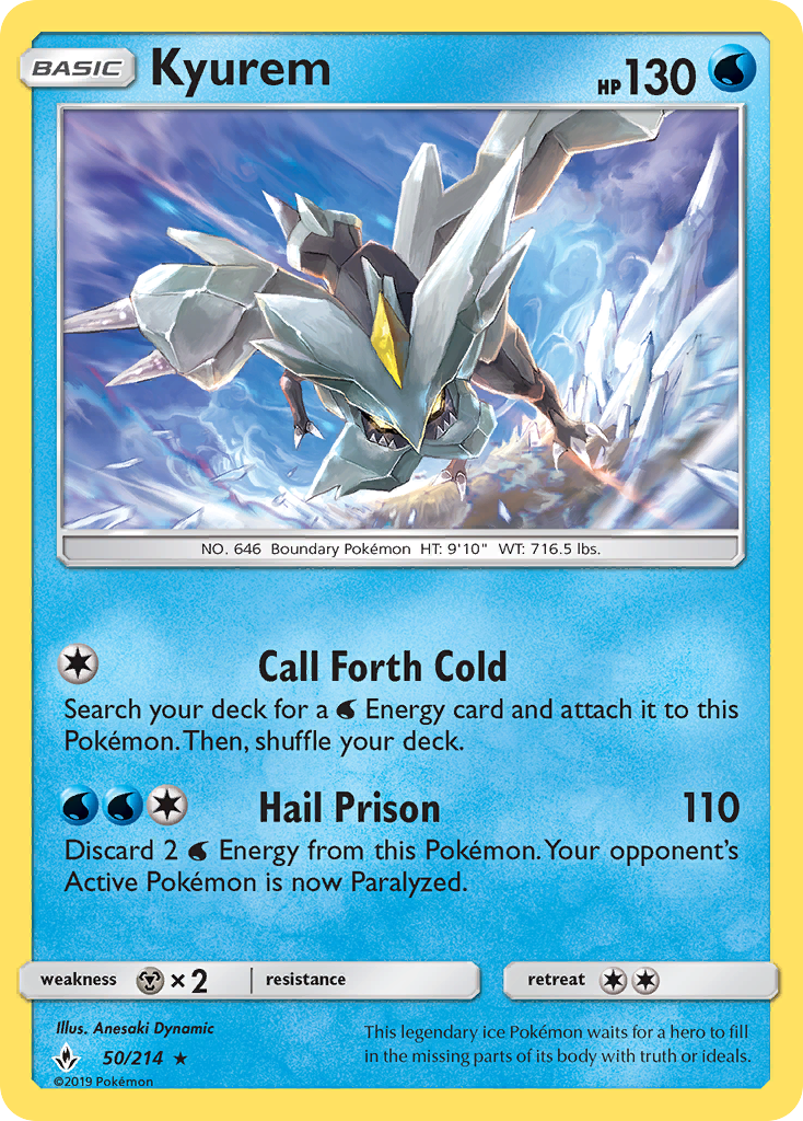Kyurem – Unbroken Bonds 50/214 Pokémon card