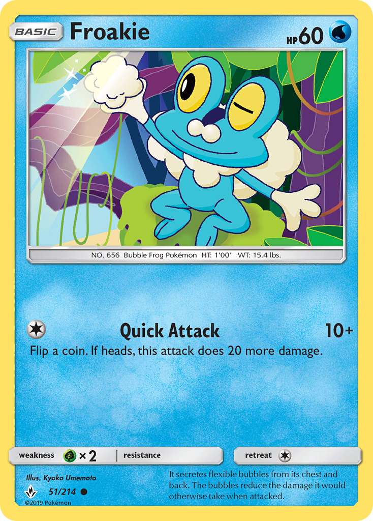 Froakie – Unbroken Bonds 51/214 Pokémon card