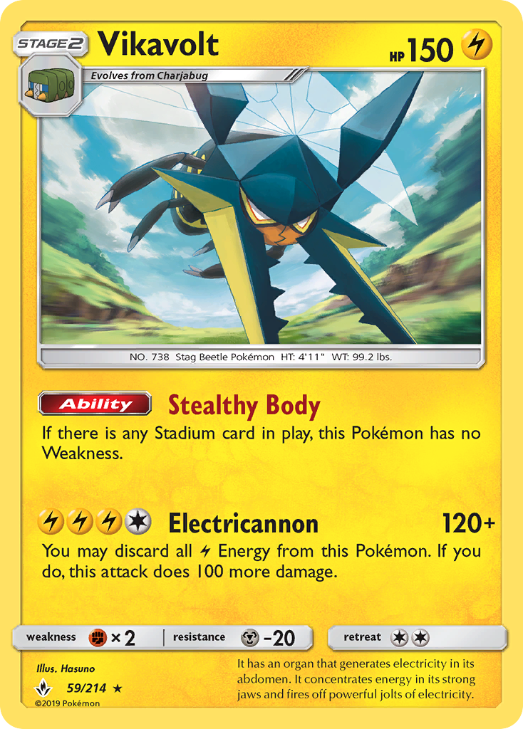 Vikavolt – Unbroken Bonds 59/214 Pokémon card