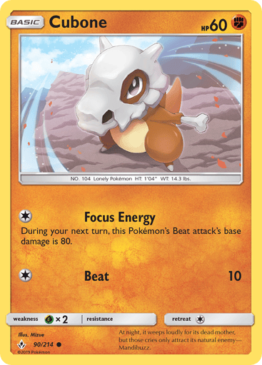Cubone - Unbroken Bonds 90