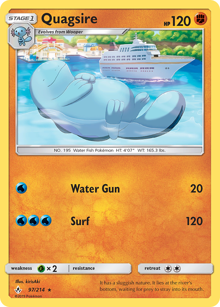 Quagsire – Unbroken Bonds 97/214 Pokémon card