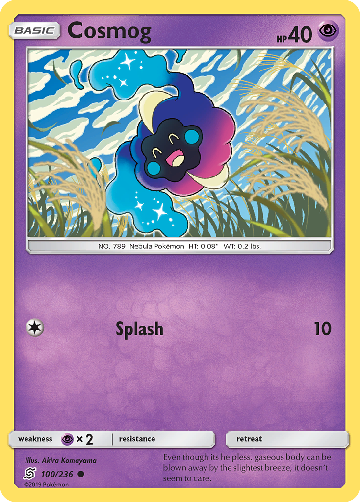 Cosmog – Unified Minds 100/236 Pokémon card