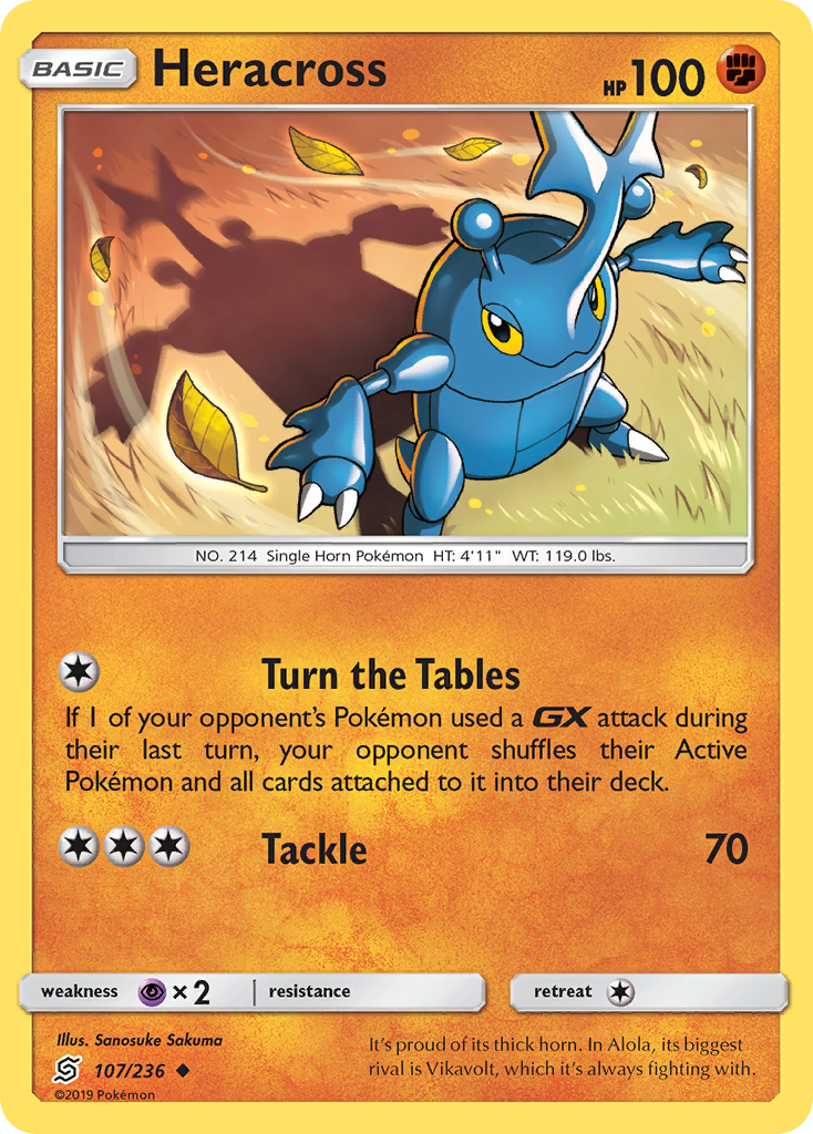 Heracross – Unified Minds 107/236 Pokémon card