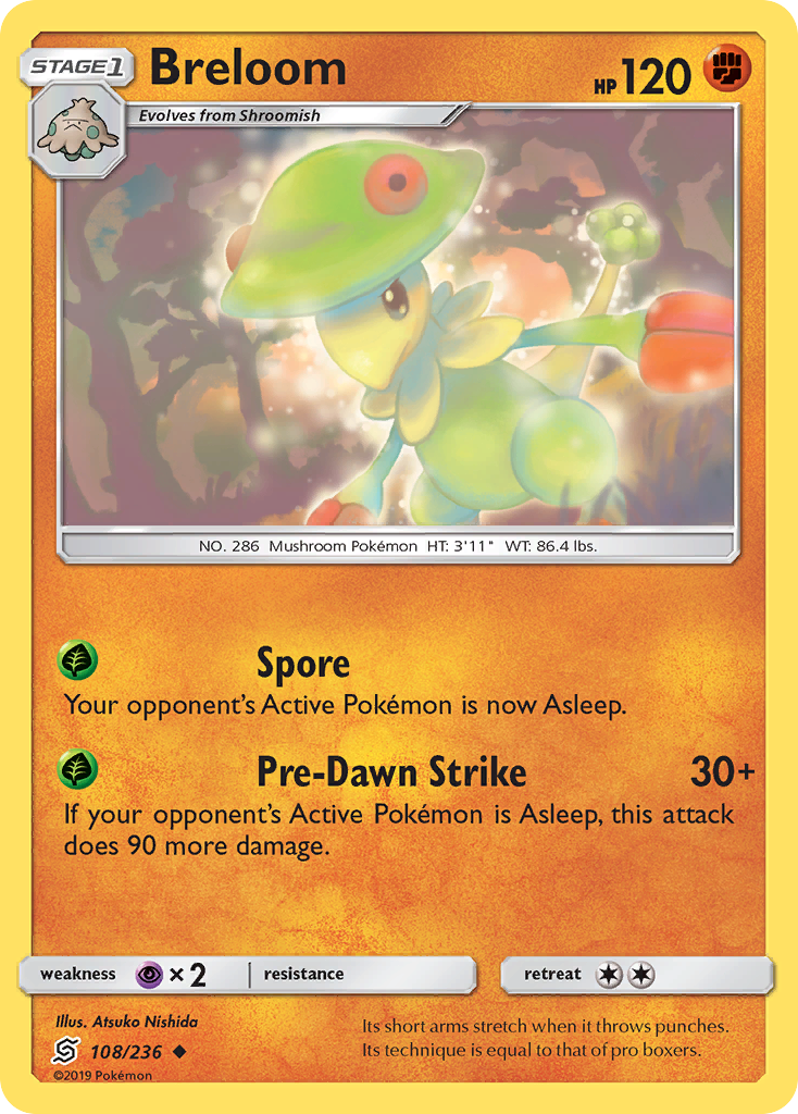 Breloom – Unified Minds 108/236 Pokémon card