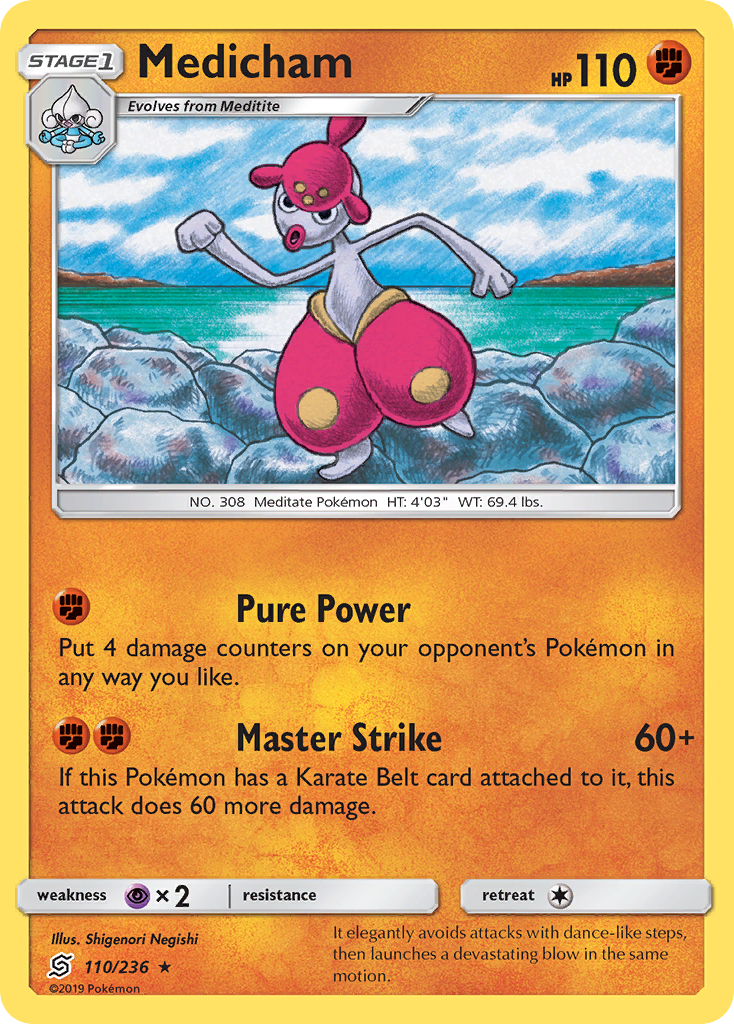 Medicham – Unified Minds 110/236 Pokémon card