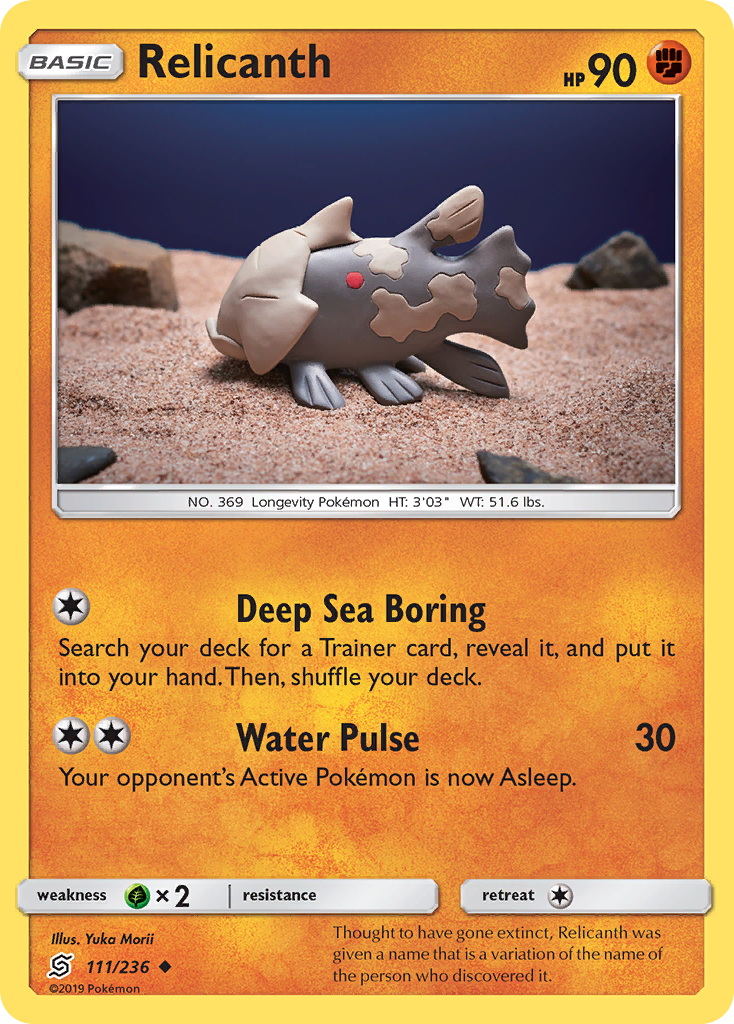 Relicanth – Unified Minds 111/236 Pokémon card