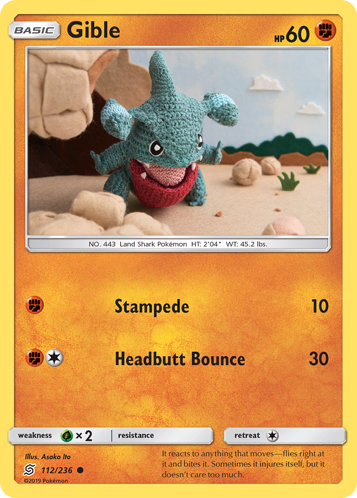 Gible – Unified Minds 112/236 Pokémon card