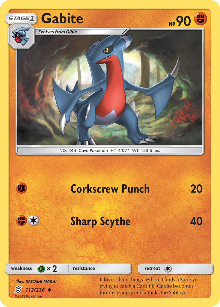 Gabite – Unified Minds 113/236 Pokémon card