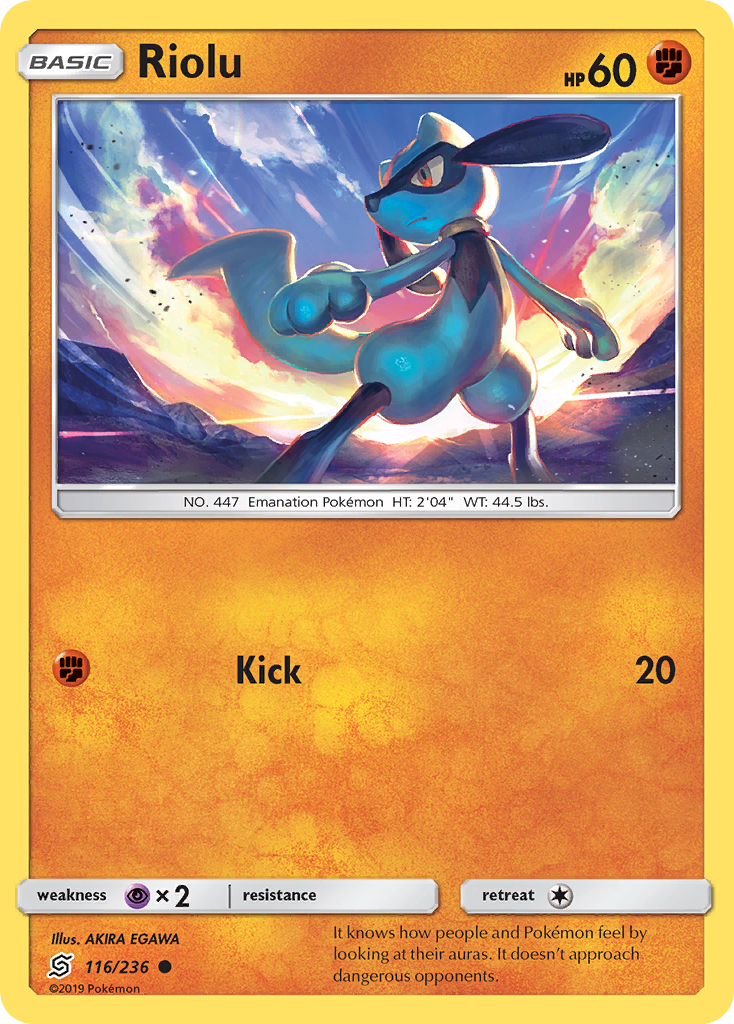 Riolu – Unified Minds 116/236 Pokémon card