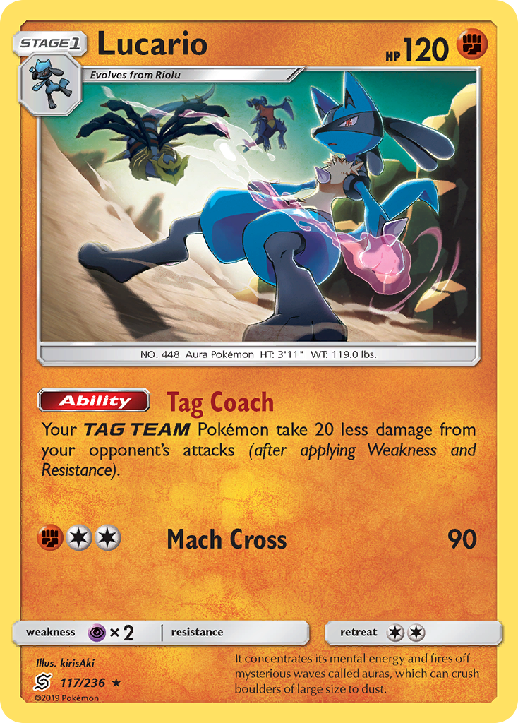 Lucario – Unified Minds 117/236 Pokémon card