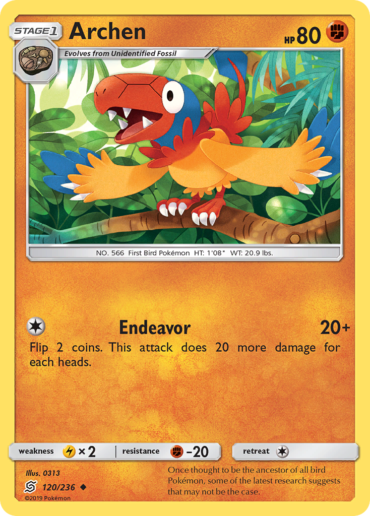 Archen – Unified Minds 120/236 Pokémon card