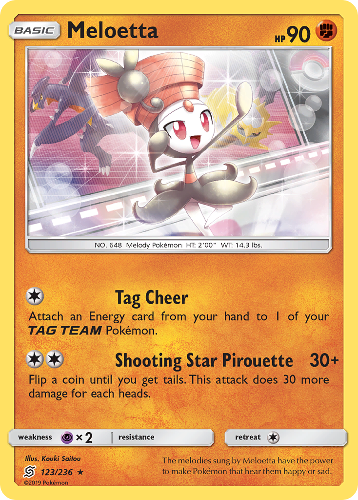 Meloetta – Unified Minds 123/236 Pokémon card