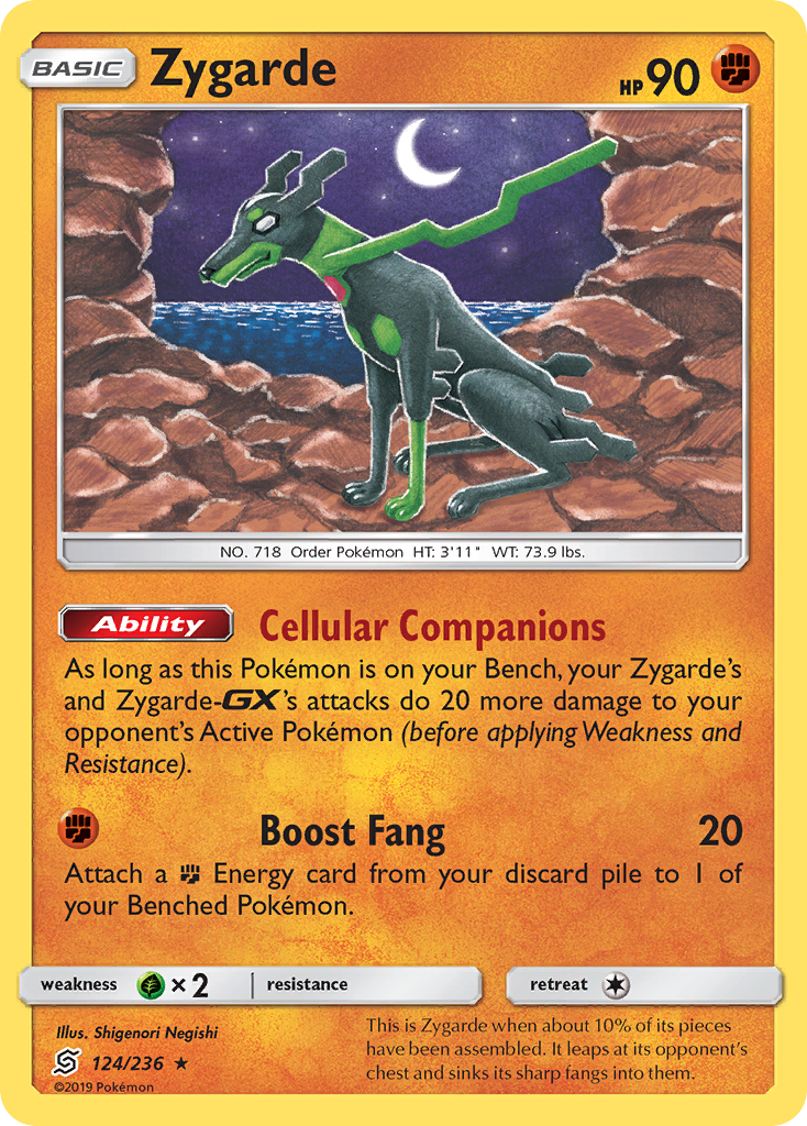 Zygarde – Unified Minds 124/236 Pokémon card