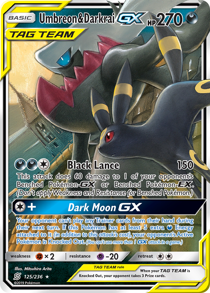Umbreon & Darkrai-GX – Unified Minds 125/236 Pokémon card