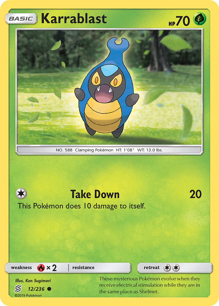 Karrablast – Unified Minds 12/236 Pokémon card