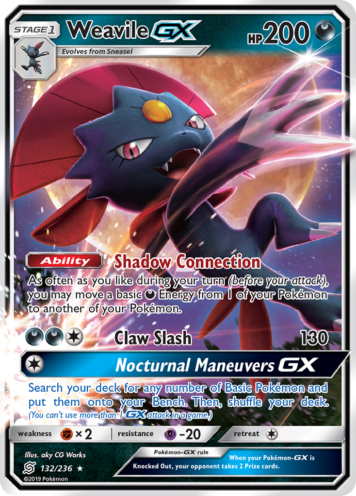 Weavile-GX – Unified Minds 132/236 Pokémon card