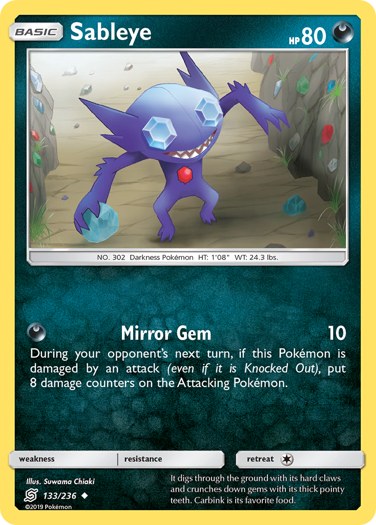 Sableye – Unified Minds 133/236 Pokémon card