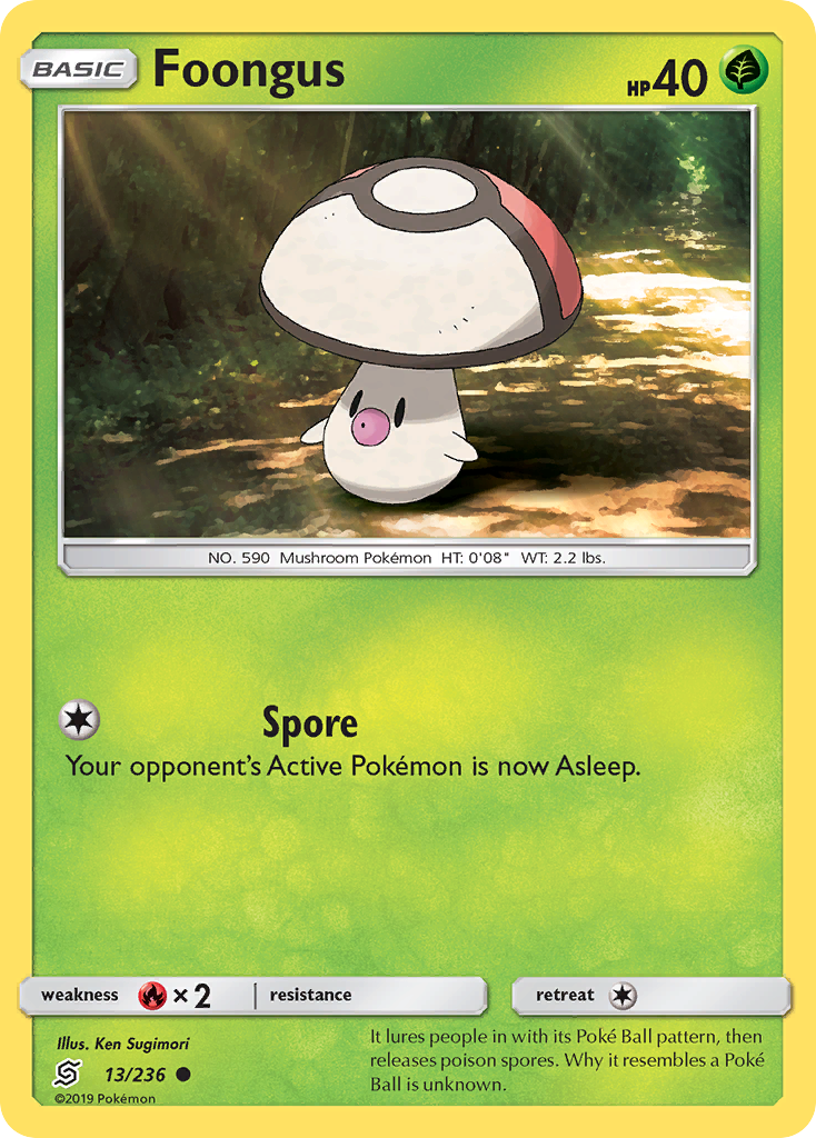 Foongus – Unified Minds 13/236 Pokémon card
