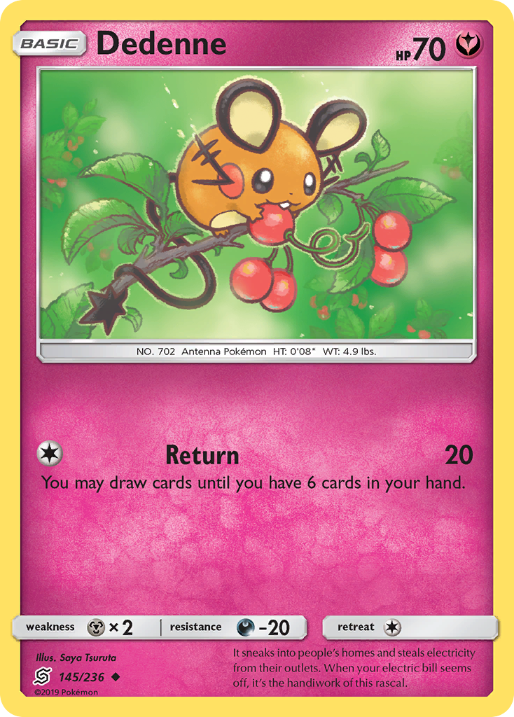 Dedenne – Unified Minds 145/236 Pokémon card