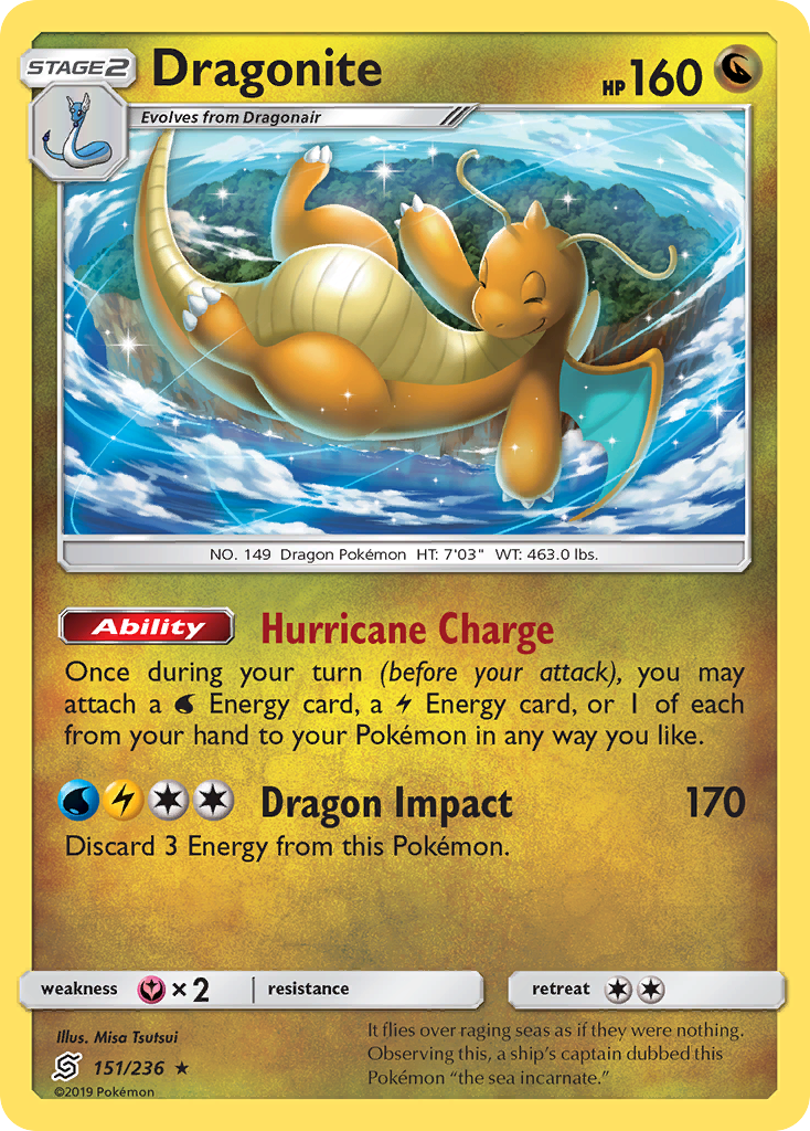Dragonite – Unified Minds 151/236 Pokémon card