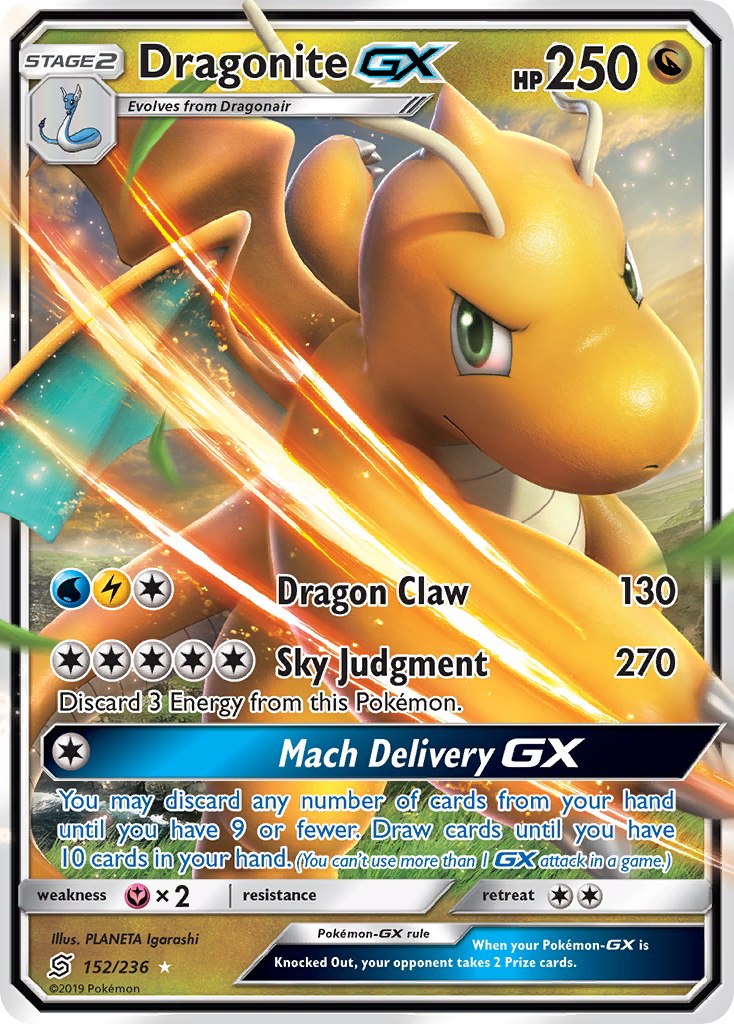 Dragonite-GX – Unified Minds 152/236 Pokémon card