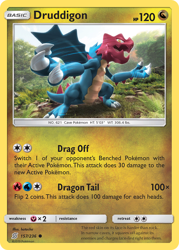 Druddigon – Unified Minds 157/236 Pokémon card