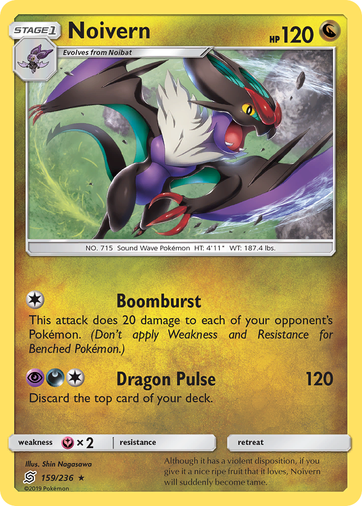 Noivern – Unified Minds 159/236 Pokémon card