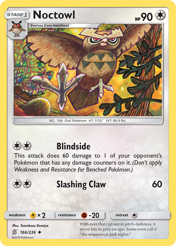 Noctowl – Unified Minds 166/236 Pokémon card