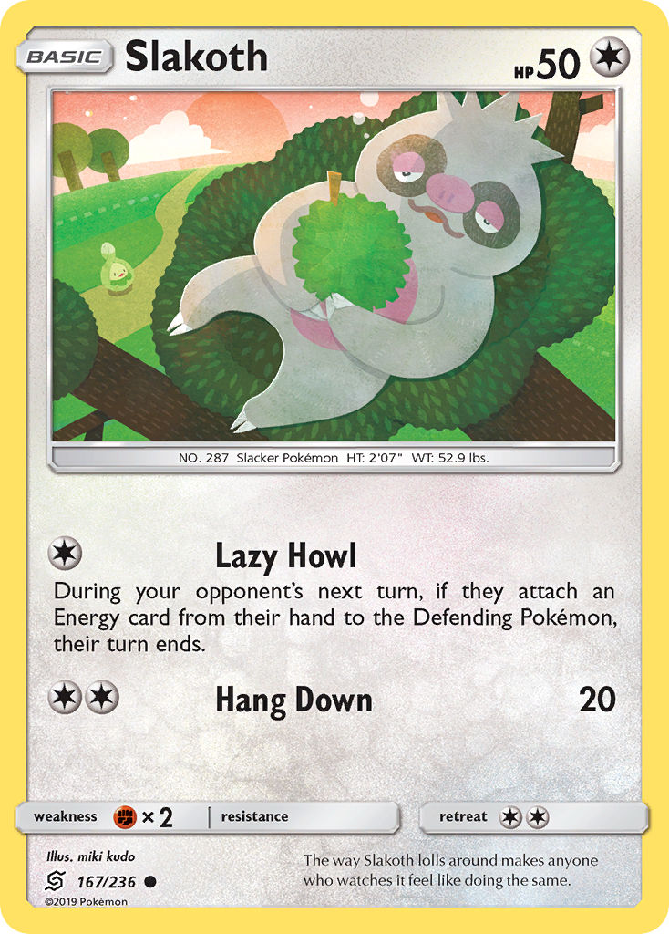 Slakoth – Unified Minds 167/236 Pokémon card