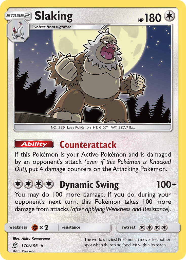 Slaking – Unified Minds 170/236 Pokémon card