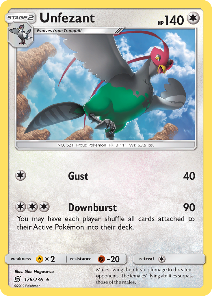Unfezant – Unified Minds 176/236 Pokémon card