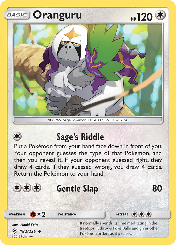Oranguru – Unified Minds 182/236 Pokémon card