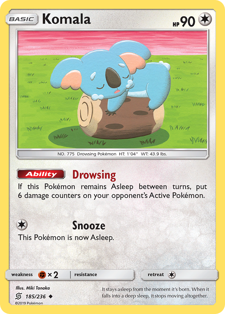 Komala – Unified Minds 185/236 Pokémon card