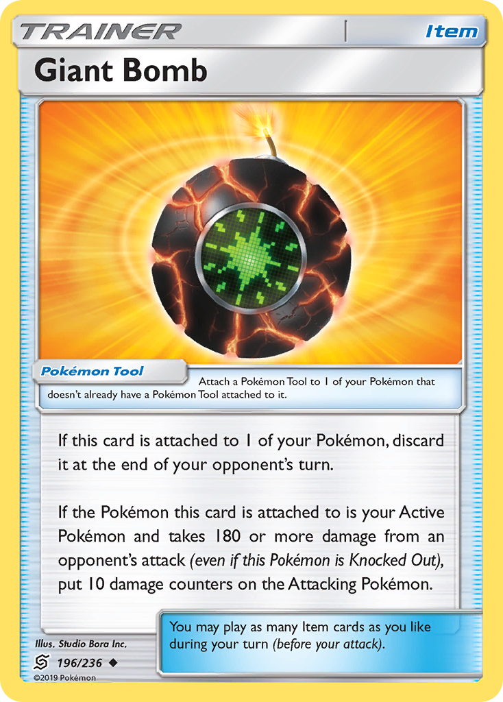 Giant Bomb – Unified Minds 196/236 Pokémon card