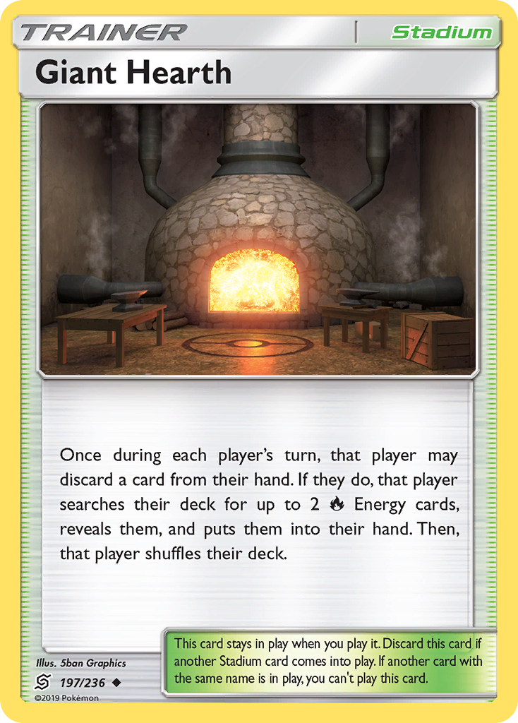 Giant Hearth – Unified Minds 197/236 Pokémon card