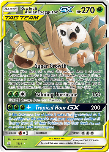 Rowlet & Alolan Exeggutor-GX - Unified Minds 1