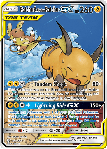 Raichu & Alolan Raichu-GX - Unified Minds 221